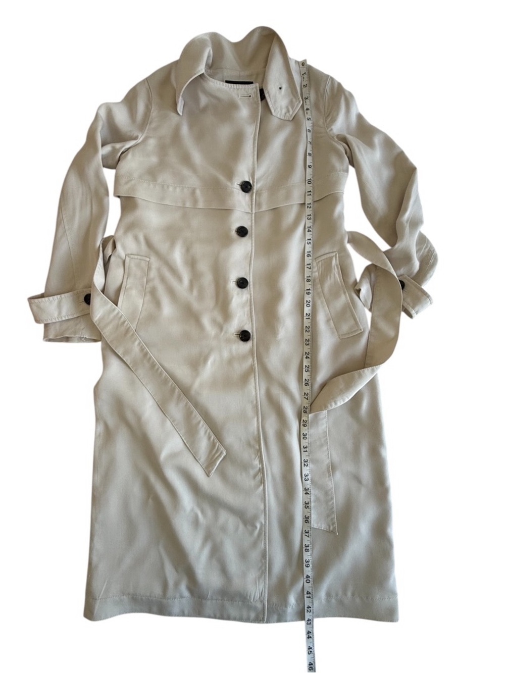 Banana Republic TENCEL Lyocell Lightweight Belted Trench Coat XS - Picture 9 of 13